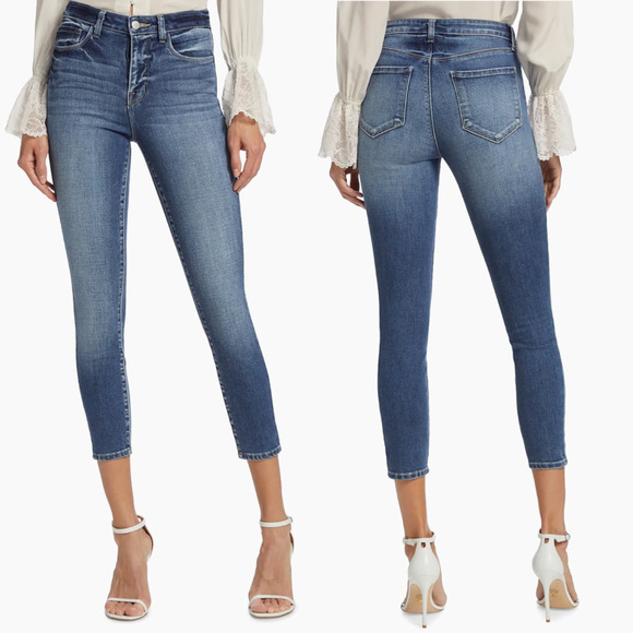 L'Agence Jeans Womens‎ 23 Blue Margot High Rise Skinny Stretch Denim USA NWT - Picture 1 of 14